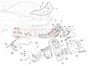 PIAGGIO MP3 MAXI 530 HPE E5+ Exclusive (EU) Rear cover - Splash guard