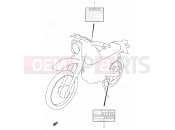 SUZUKI DR125SE S (1995) (E04) 37 - LABEL (MODEL R/S/T/V/W)