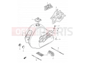 SUZUKI DR200SE T (1996) 29 - FUEL TANK (MODEL S/T/V)
