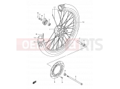 SUZUKI DR200SE K4 (2004) (E03,E28,E33) 42 - FRONT WHEEL