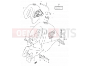 SUZUKI DR350 L (1990) (E01) 28 - FUEL TANK (MODEL L/M)