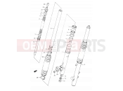 SUZUKI DR350 N (1992) (E03,E28,E33) 31 - FRONT DAMPER (MODEL L/M/N/P)