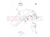 SUZUKI DR350 T (1996) (E01) 36A - REAR FENDER - LABEL (MODEL R/S/T)