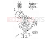 SUZUKI DR350 X (1999) (E01,E24) 1 - CYLINDER HEAD