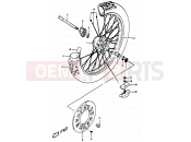 SUZUKI DR350 X (1999) (E01,E24) 45 - FRONT WHEEL