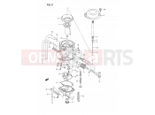 SUZUKI DR350S L (1990) (E02) 9 - CARBURETOR (MODEL L/M,MODEL N/P/R E24)