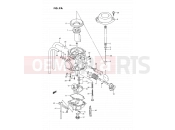 SUZUKI DR350S M (1991) (E02) 9A - CARBURETOR (MODEL N/P/R,EXCEPT E24)
