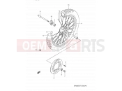 SUZUKI DR350SE S (1995) (E03,E28,E33) 43 - FRONT WHEEL