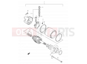 SUZUKI DR350SE T (1996) (E02,E04,E18,E94) 20A - STARTING MOTOR (MODEL T/V/W/X)