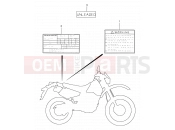 SUZUKI DR350SE T (1996) (E22) 43A - LABEL (MODEL T/V/W/X)