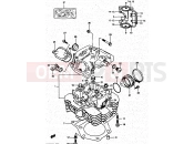 SUZUKI DR500R H (1987) 1 - CYLINDER HEAD