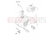 SUZUKI DS80 L (1990) (E24) 19A - FUEL TANK (MODEL L/M)