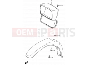 SUZUKI DS80 V (1997) (E03,E28,E33) 23 - HEADLAMP HOUSING
