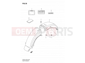 SUZUKI GN125 X (1999) 36 - REAR FENDER (MODEL V/W/X)