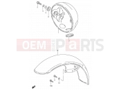 SUZUKI GN250 P (1993) 41 - FRONT FENDER - HEADLAMP HOUSING