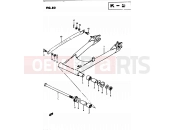 SUZUKI GS450S Z (1983) 82 - REAR SWINGING ARM