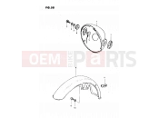 SUZUKI GS450L X (1999) 58 - HEADLAMP HOUSING - FRONT FENDER