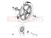SUZUKI GS450E D (1983) 38 - FRONT WHEEL