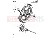 SUZUKI GS450L Z (1982) 66 - FRONT WHEEL (MODEL Z)