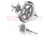 SUZUKI GS550M X (1999) 54 - FRONT WHEEL