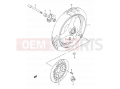 SUZUKI GSF400 N (1992) Bandit (E03,E28,E33) 41 - FRONT WHEEL