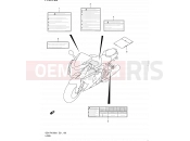 SUZUKI GSX-R1000UF L1 (2011) (E21) 100 - LABEL (GSX-R1000L1 E21)