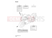 SUZUKI GSX-R600 K7 (2007) (E24) 49 - LABEL