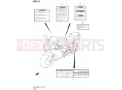SUZUKI GSX-R600UF L1 (2011) (E21) 71 - LABEL (GSX-R600L1 E21)