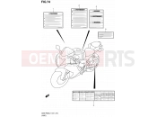 SUZUKI GSX-R600UF L1 (2011) (E21) 74 - LABEL (GSX-R600UFL1 E21)