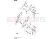 SUZUKI GSX1250FA L0 (2010) Bandit (E03,E28,E33) 38 - FOOTREST