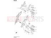 SUZUKI GSX1250FA L2 (2012) Bandit (E21) 40 - FOOTREST