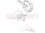 SUZUKI GSX400F D (1983) 51 - HEADLAMP HOUSING - FRONT FENDER