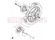SUZUKI GSX750ES D (1983) 58 - FRONT WHEEL (GSX750ESD E06, E24, E27 F.NO.110576~)