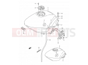 SUZUKI GSX750F M (1991) (E03,E28,E33) 34A - FUEL TANK (MODEL M/N)