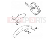 SUZUKI GT250E X (1999) 63 - FRONT FENDER - HEADLAMP HOUSING