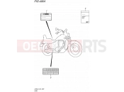 SUZUKI LS650 L5 (2015) Savage (E24) 496A - LABEL