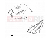 SUZUKI RG125C G (1986) Gamma 1A - FUEL TANK - FRAME COVER