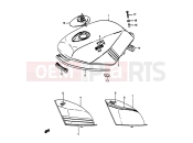 SUZUKI RG50 D (1983) Gamma 25 - FUEL TANK (MODEL D/E/F)