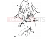 SUZUKI RG50 D (1983) Gamma 34 - HEADLAMP HOUSING - FRONT FENDER (MODEL D)