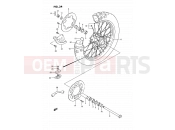 SUZUKI RM125 P (1993) (E02,E04,E24) 34 - REAR WHEEL