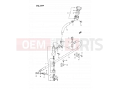 SUZUKI RM125 R (1994) (E02,E04,E24) 36A - REAR MASTER CYLINDER (MODEL P/R/S)