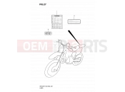 SUZUKI RM125 K8 (2008) (E03,E28,E33) 27 - LABEL