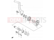 SUZUKI RM125 M (1991) (E03,E28,E33) 13 - KICK STARTER