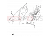 SUZUKI RM125 N (1992) (E03,E28,E33) 21 - FRAME COVER (MODEL N)