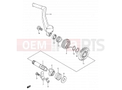 SUZUKI RM125 P (1993) (E03,E28,E33) 13 - KICK STARTER