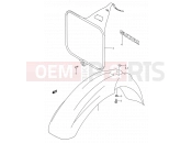 SUZUKI RM125 P (1993) (E03,E28,E33) 24 - FRONT FENDER - FRONT NUMBER PLATE