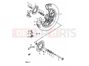 SUZUKI RM250 L (1990) (E02,E04,E24) 35A - REAR WHEEL (MODEL L/M)