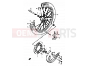 SUZUKI RM250 S (1995) (E02,E04,E24,P37) 24 - FRONT WHEEL