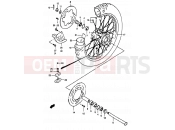 SUZUKI RM250 W (1998) (E02,E04,E24,P37) 36 - REAR WHEEL (MODEL T/V/W/X)