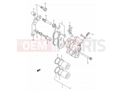 SUZUKI RM250 L (1990) (E03,E28,E33) 28 - FRONT CALIPER (MODEL K/L)